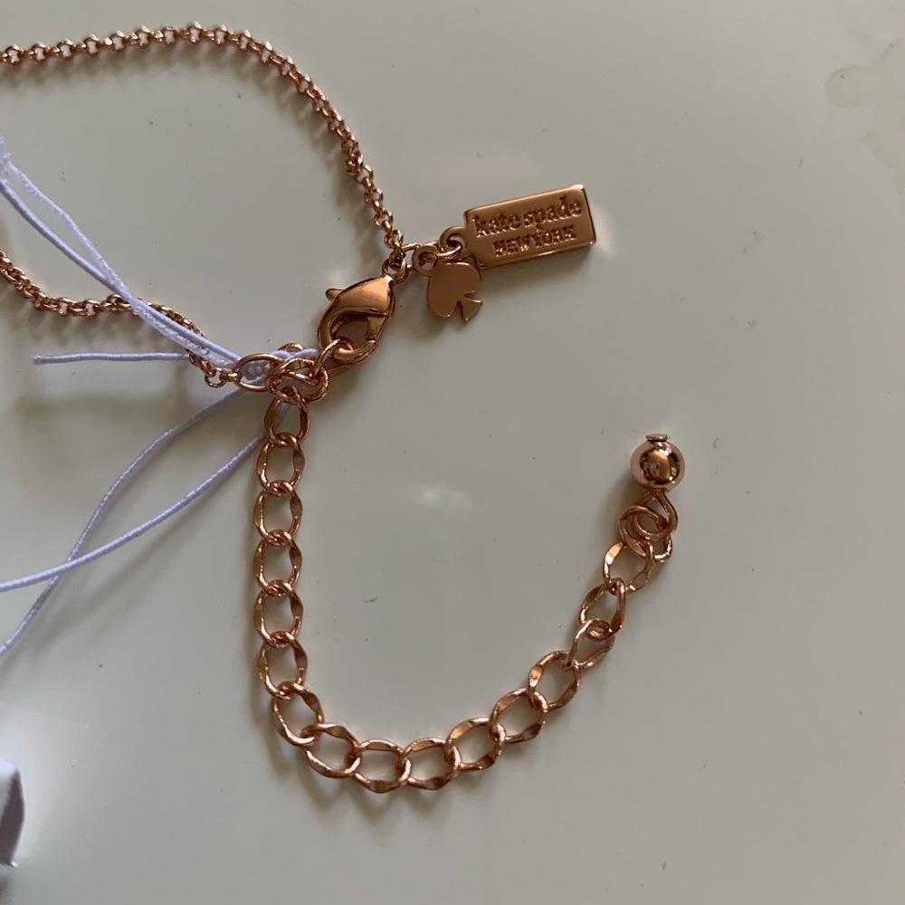 Kate Spade♠️Full Circle Pendant Necklace Rose Gold - Picture 4 of 7
